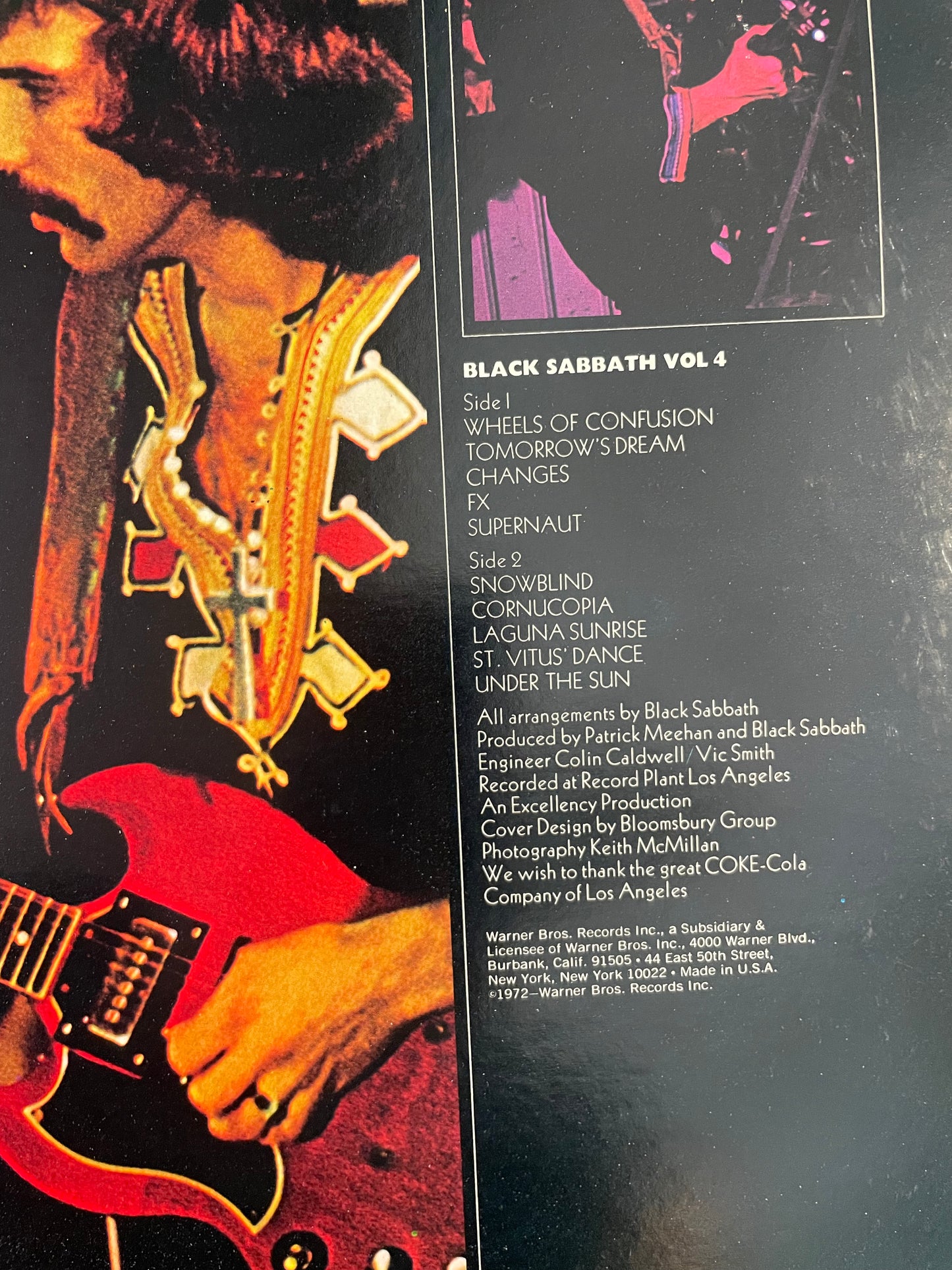 BLACK SABBATH VOL 4 - Canadian Press Vinyl LP