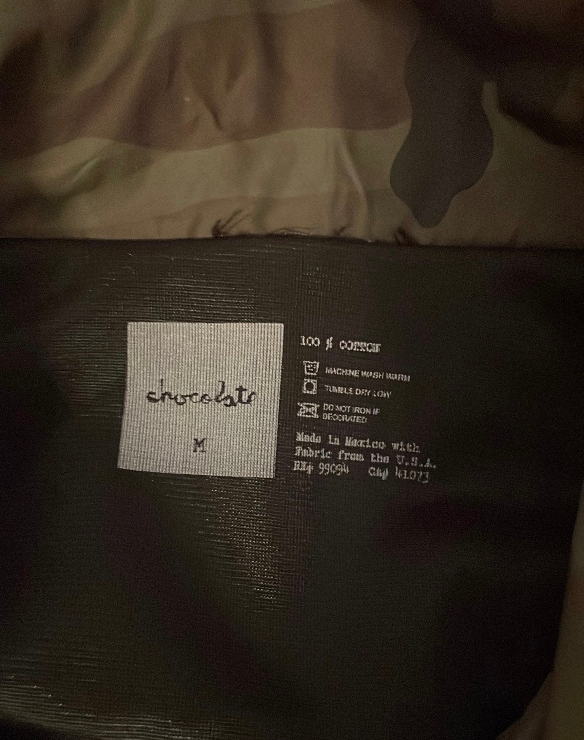 Chocolate Skateboard Woodland Jacket Size Medium